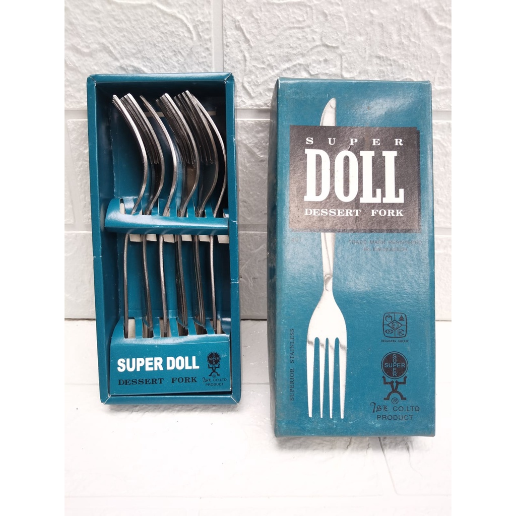 Sendok | Garpu Makan Super DOLL - Premium Superior Stainless Steel Dessert Spoon | Fork