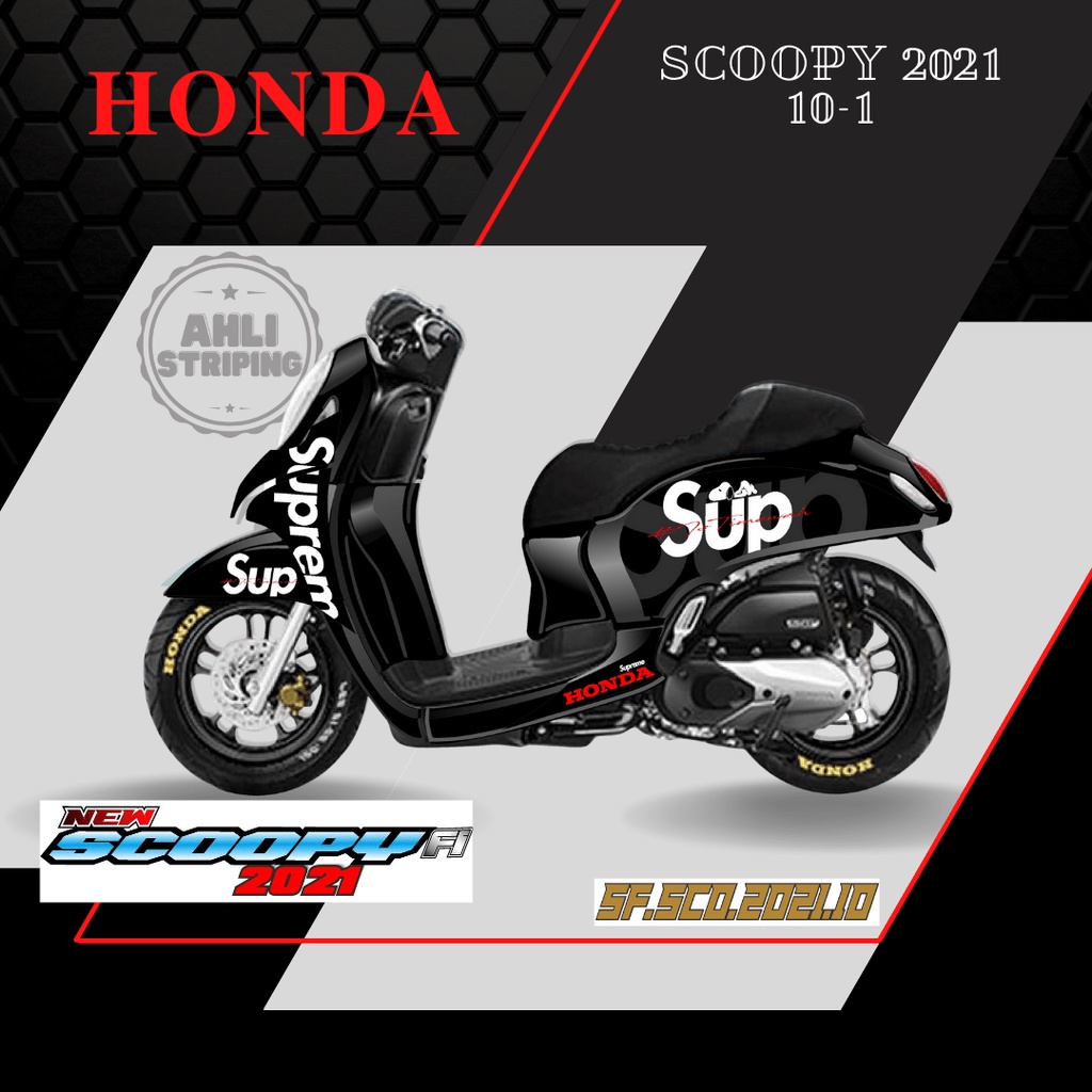 SCOOPY STICKER STRIPING SCOOPY 2021 - STIKER STRIPING LIST MOTOR HONDA SCOOPY 2021 VARIASI HOLOGRAM 