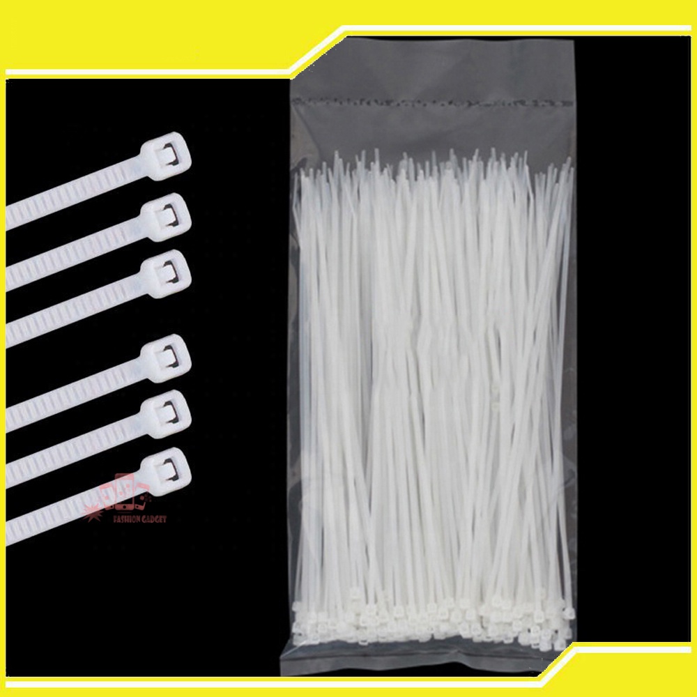 Kabel Tis Tali Kabel Ties 100 MM 10 CM /  150MM 15CM / 200 MM 20 CM 1 Bungkus Isi 100 Pcs Cable Tie Tali Pengikat Plastik Tali Ties Tali Kabel Tis Tali Pengikat Kabel