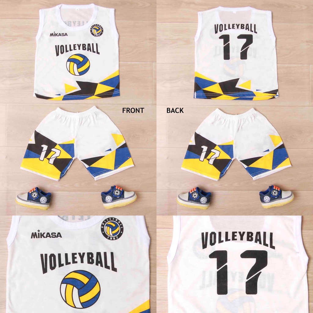 Jikialiang - SETELAN SINGLET ANAK LAKI LAKI USIA 1-3 TAHUN ELLONIA GAMBAR VOLLEYBALL 17