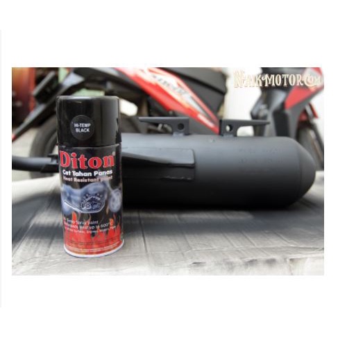 Pilox Diton Hi Temp Black ANTI PANAS Hitam Doff untuk Mesin Knalpot kompor dll Cat Pilok Hitemp - 150cc