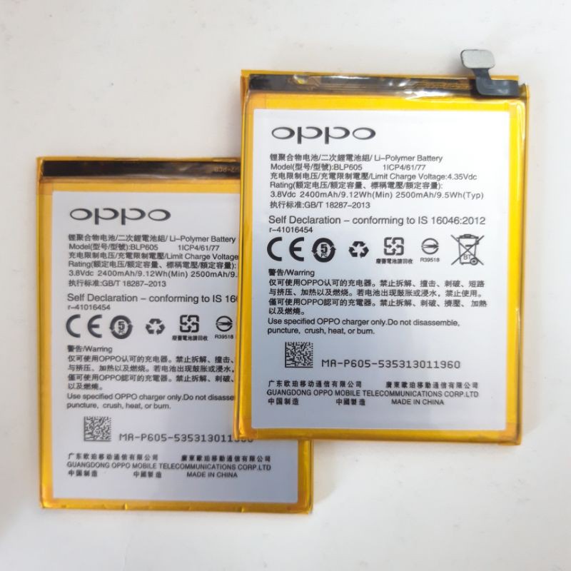 BATTERY BATERAI OPPO NEO 7 OPPO F1 (BLP 605) ORIGINAL BATERAI OPPO F1 BLP605 BATRE NEO 7