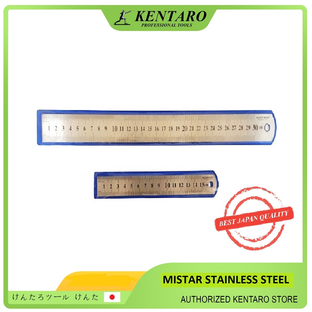 

MISTAR STAINLESS STEEL 30 60 CM KENTARO JAPAN QUALITY PENGGARIS BESI