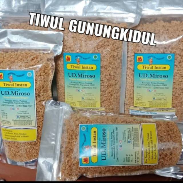 

1kg tiwul instan nasi thiwul pulen asli gunungkidul UD.Miroso GK
