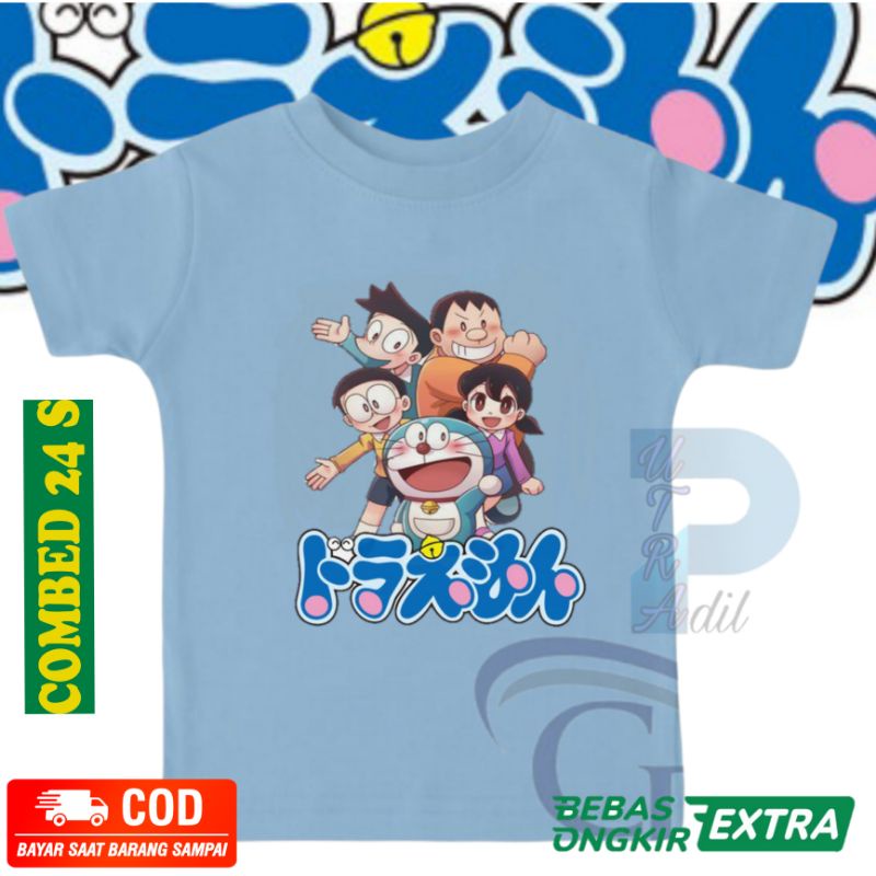 kaos Anak Baju Anak/Kaos Sablon/Doraemon/Kaos distro Kaos Anak laki laki Kaos Anak Perempuan