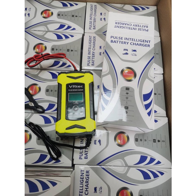 VRtec Charger Aki 12V6A Pulse Repair BY Intelligent Automatic Mobil Motor