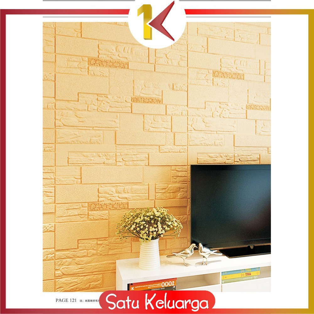 SK-C217 - C224 Wallpaper 3D Foam Motif / Wallfoam Sticker Dinding Kamar / Walpaper Dinding Bata-2