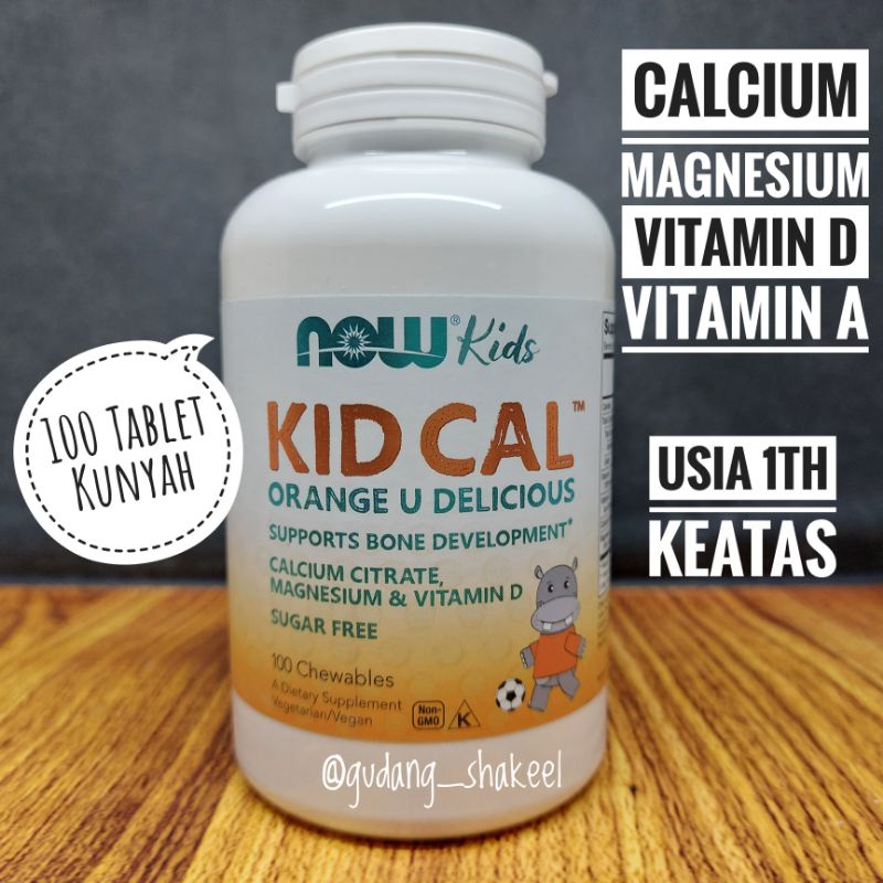 Jual Now Foods Kid Cal Calcium Magnesium Vitamin D Sugar Free 100
