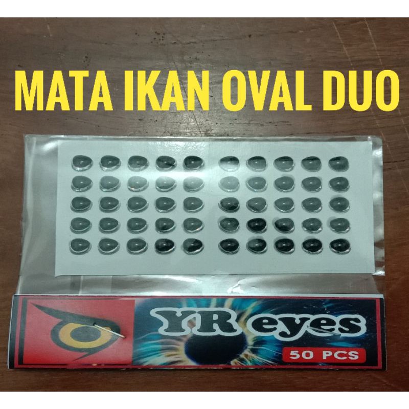Stiker Mata Ikan Oval Duo Metal Jig 3D 4mm 5mm 6mm 7mm