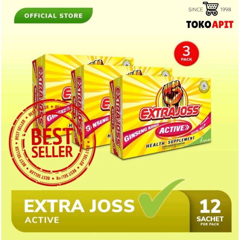 

EXTRAJOSS ACTIVE 3 PACK ISI 36 SACHET / HEALTH SUPPLEMENT