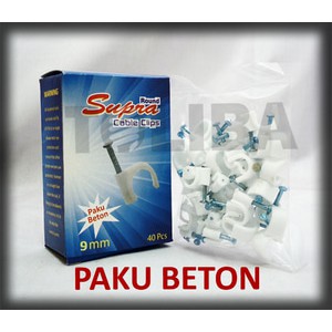 klem kabel 9mm 9 mm paku beton