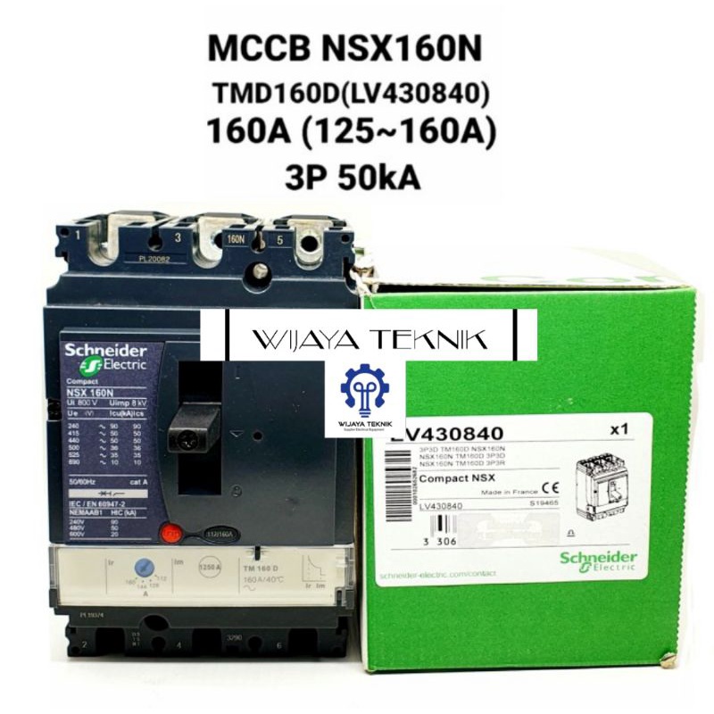 MCCB NSX160N 3P 3PHASE 160A SCHNEIDER