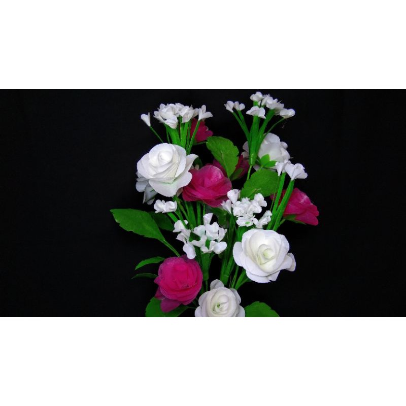 MAWAR PLASTIK / TANAMAN HIAS / BUNGA PLASTIK / BUNGA HIAS