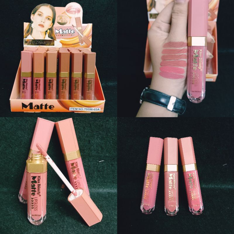 6PC!! LIPGLOSS KISS BEAUTY MATTE VELVET NO. 70096