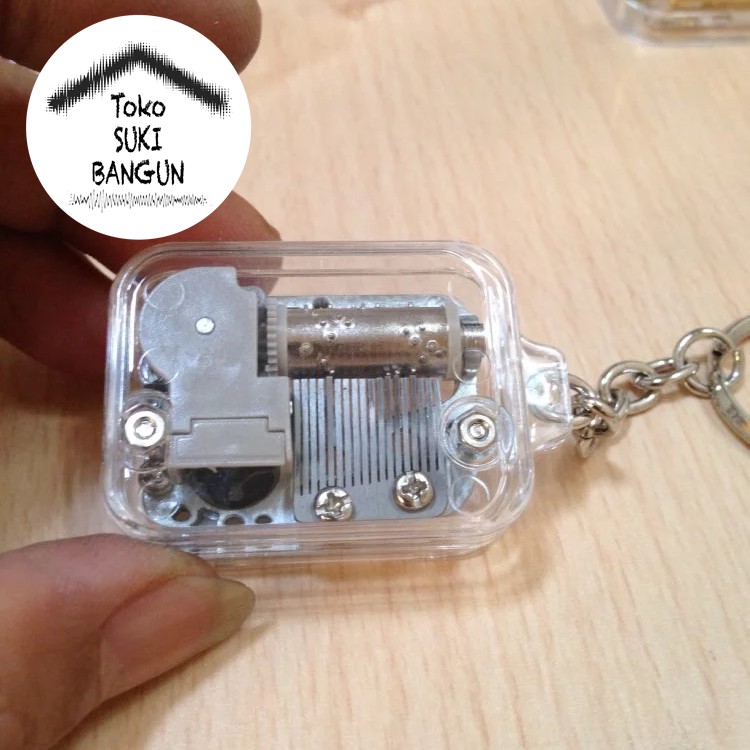 Music Box Key Chain Toys Mainan Gantungan Kunci Kotak Musik Mini