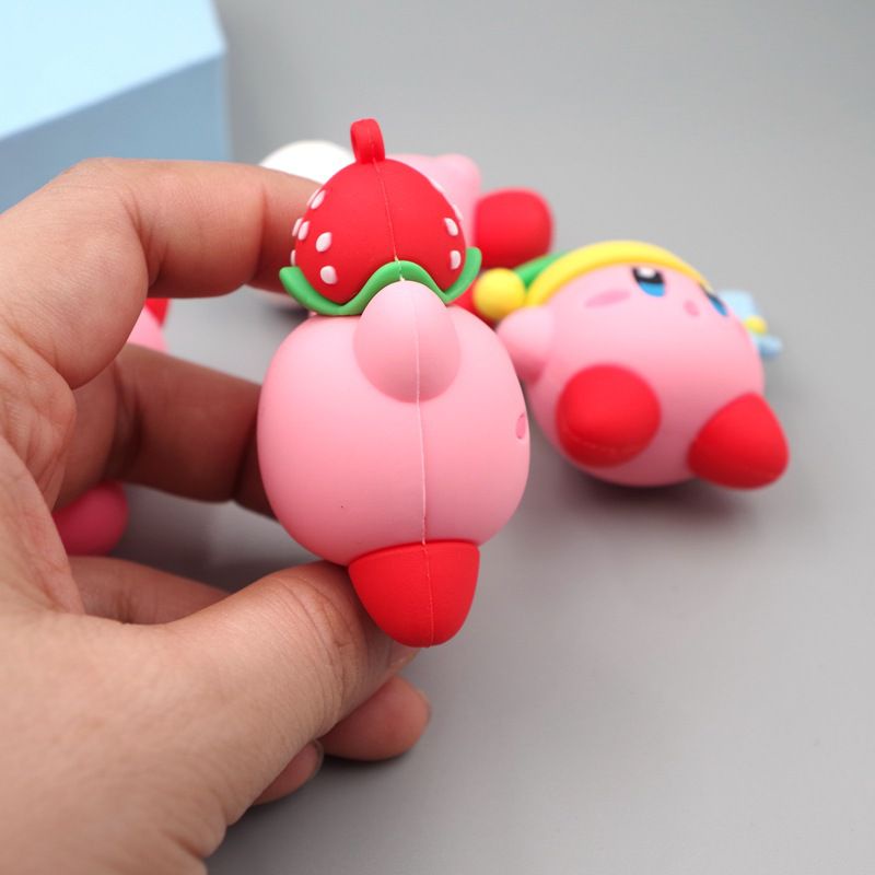 5cm Kirby Anime Games Cute Cartoon Pink Kirby Waddle Dee Doo Collect Mini Toys Dolls