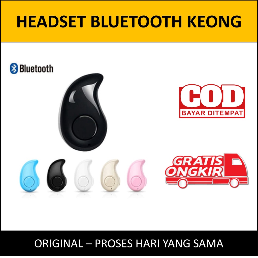 Headset Bluetooth Wireless Keong Handsfree Earphone Bluetooth Wireless HF Keong Bluetooth Ultra Mini