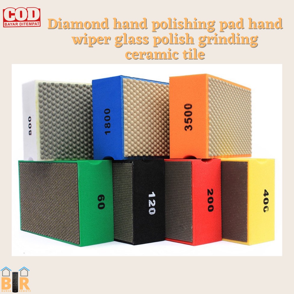 Diamond hand polishing pad polishing hand wiper glass polish grinding ceramic tile 120# 200# 800# 1500# 3000#