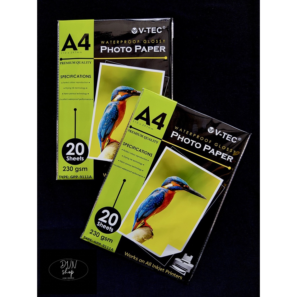 

Photo Paper Glossy 230 gsm V-TEC