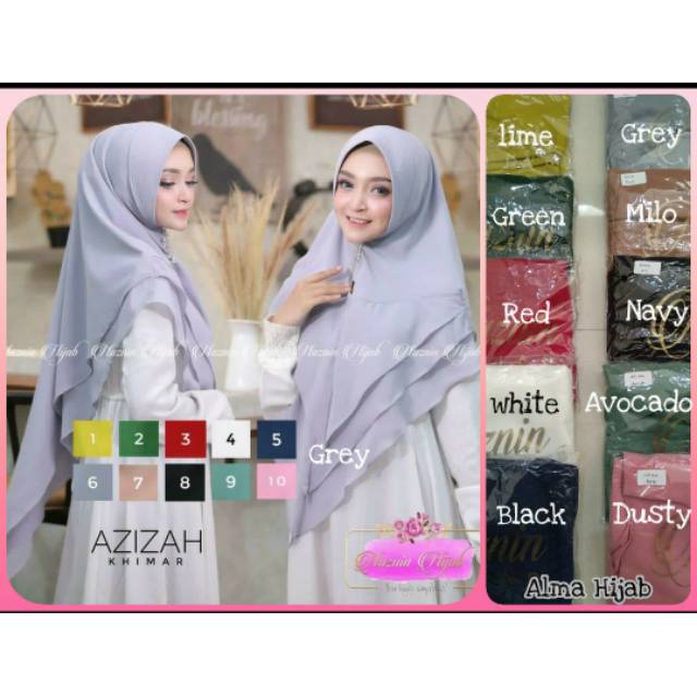 Hijab Syari Instan AZIZAH khimar Instan By Naznin Hijab