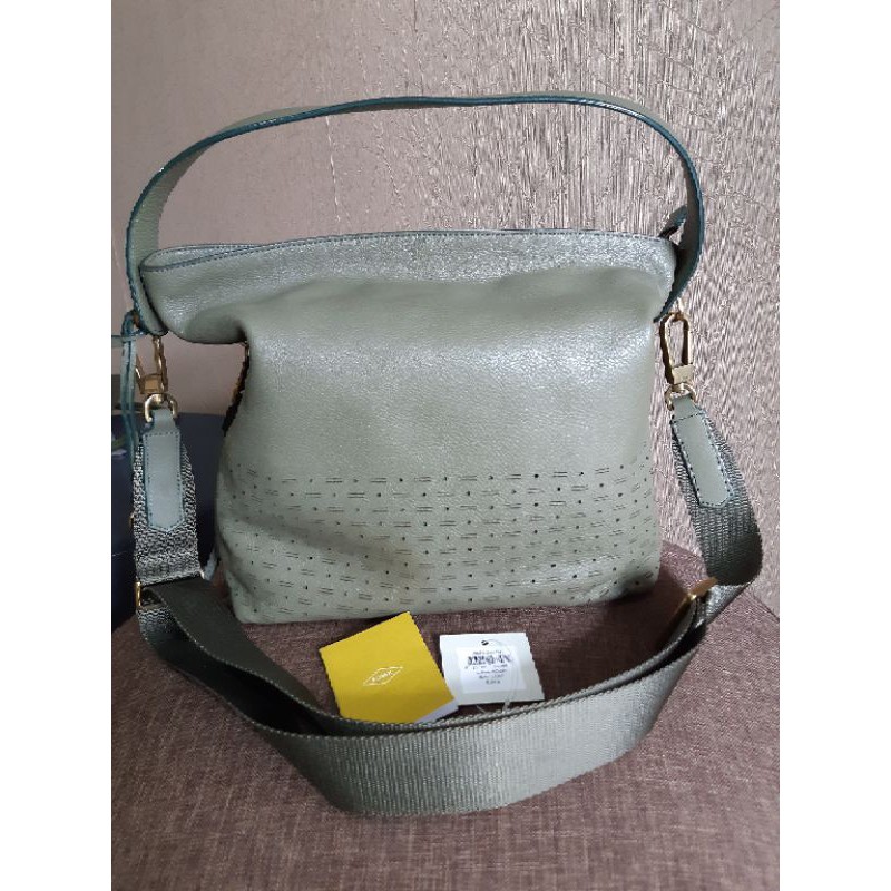 PRELOVED FOSSIL BAG MAYA HOBO BAY LEAF