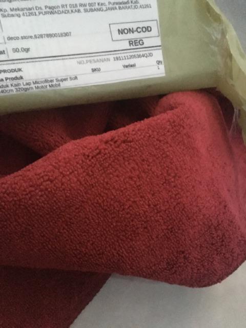 Handuk Kain Lap Microfiber Super Soft 40x40cm 320gsm Motor Mobil