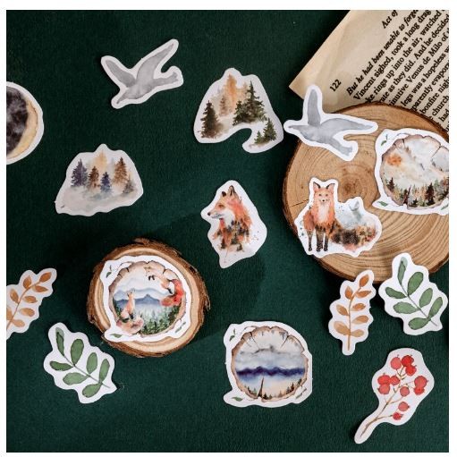 Label Sticker - Animal &amp; Plant Scenery (46pcs)