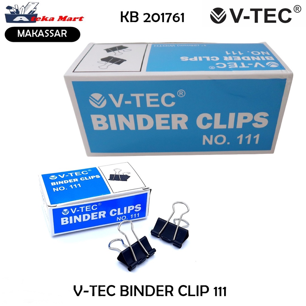 

[BOX BSR/12 KCL] V-TEC BINDER CLIP 111