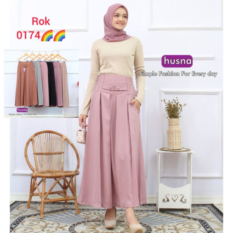Rok Husna Kancing Depan 0174