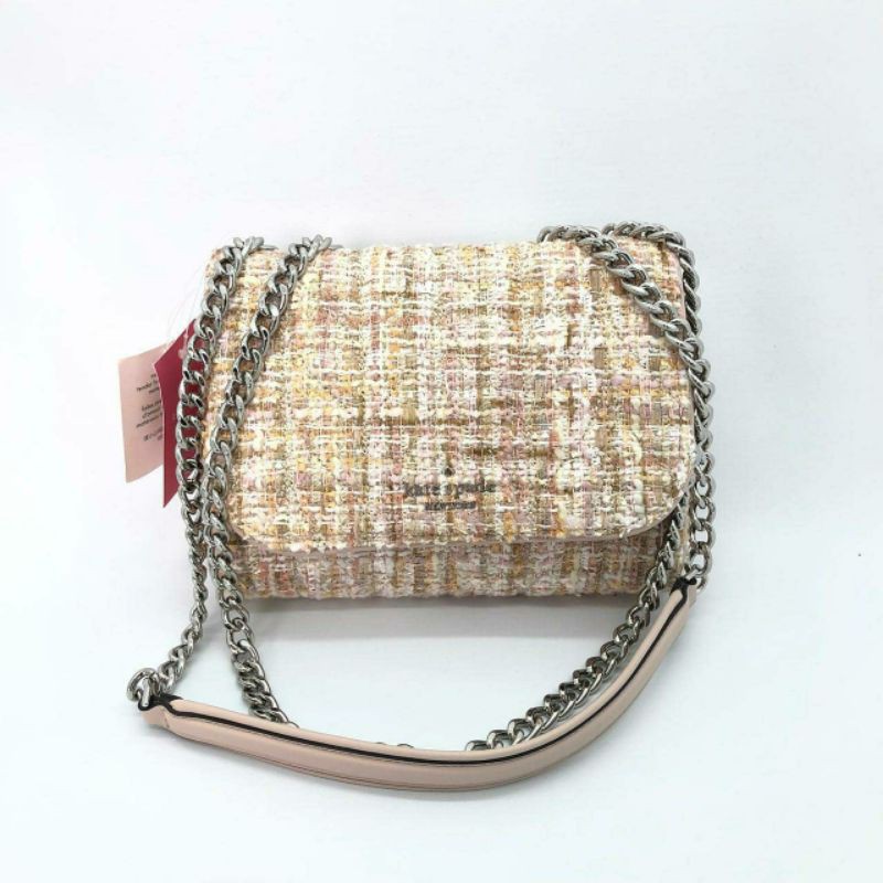 Tas kate spade mini emelyn briar lane quilted tweed neutral