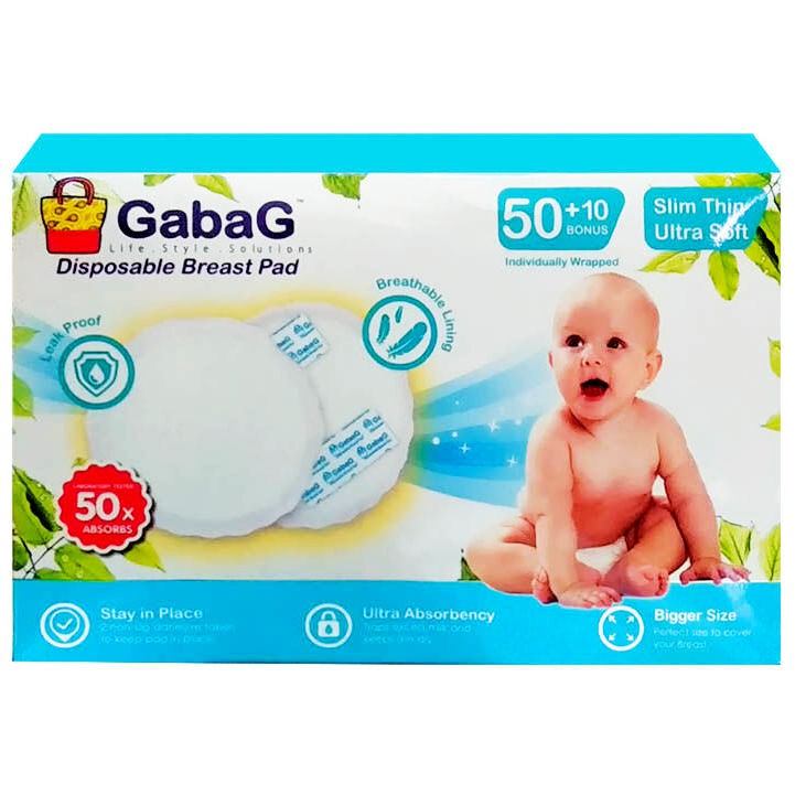 GABAG Breastmilk Shell Shield Collector Penampung Tetesan ASI - Cup Feeder / Gelas Asi Bayi - Breast Pad Premium / Classic (50+10pcs) 60 Pcs / 30 pcs