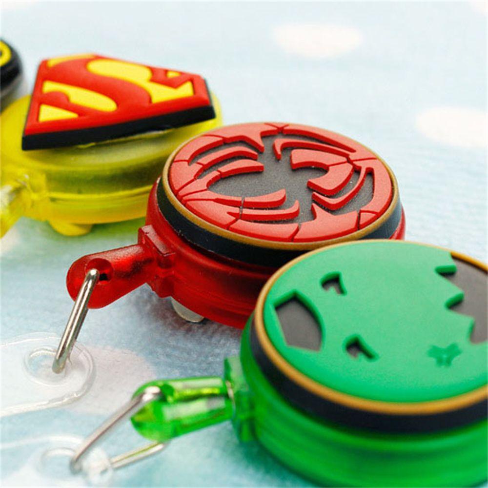 [Elegan] Kartun Badge Holder Kartu Kerja Kartu Nama Badge Holder Klip ID Card Perawat Dokter Nama Card Holder Spider-Man