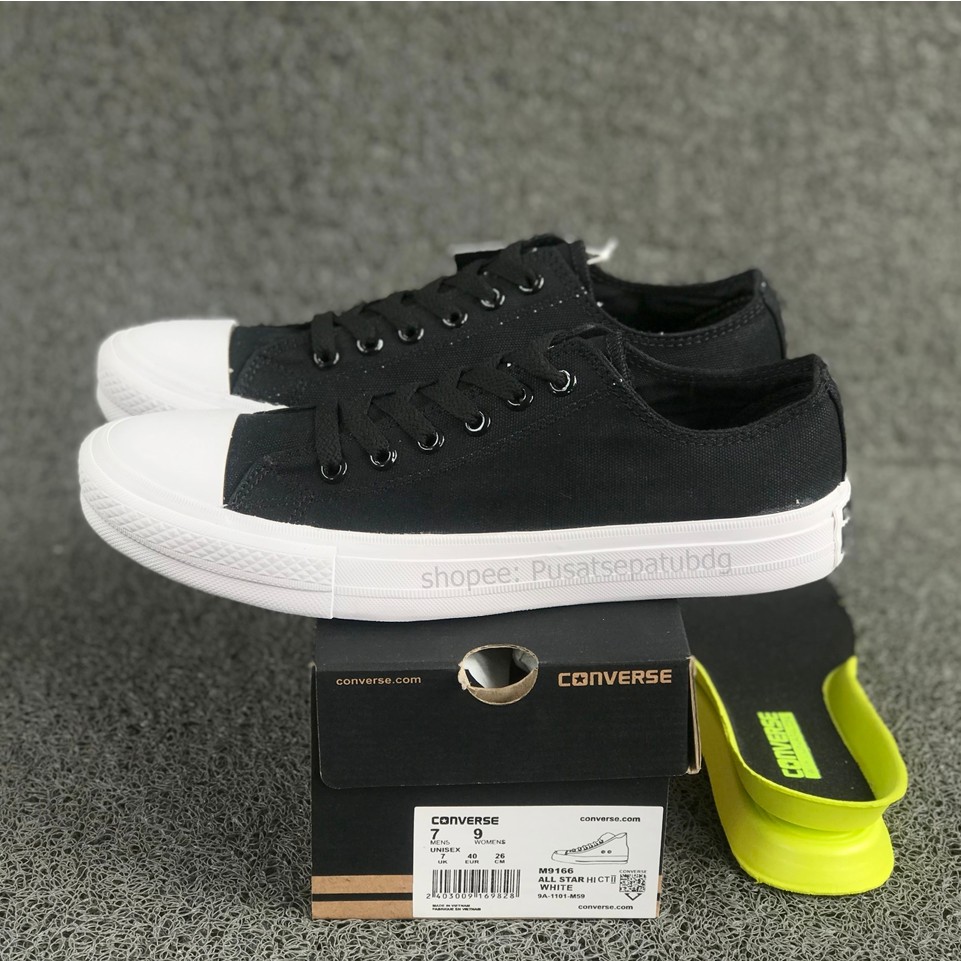 Converse Chuck Taylor All Star Low Black White Lunarlon