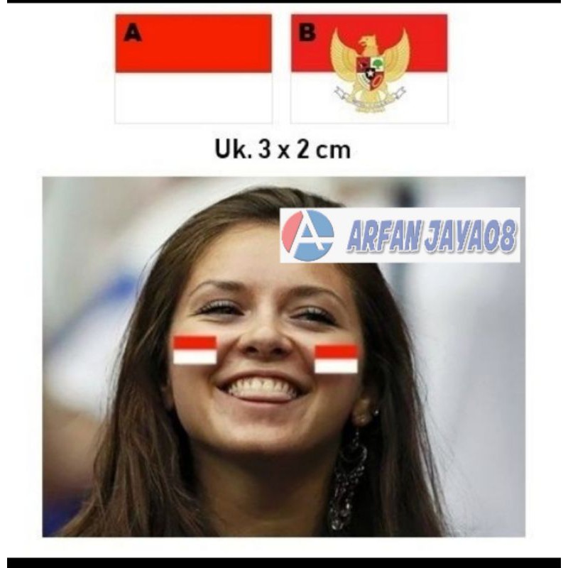 

stiker pipi BENDERA GARUDA INDONESIA 3x2cm MURAH LEBEL