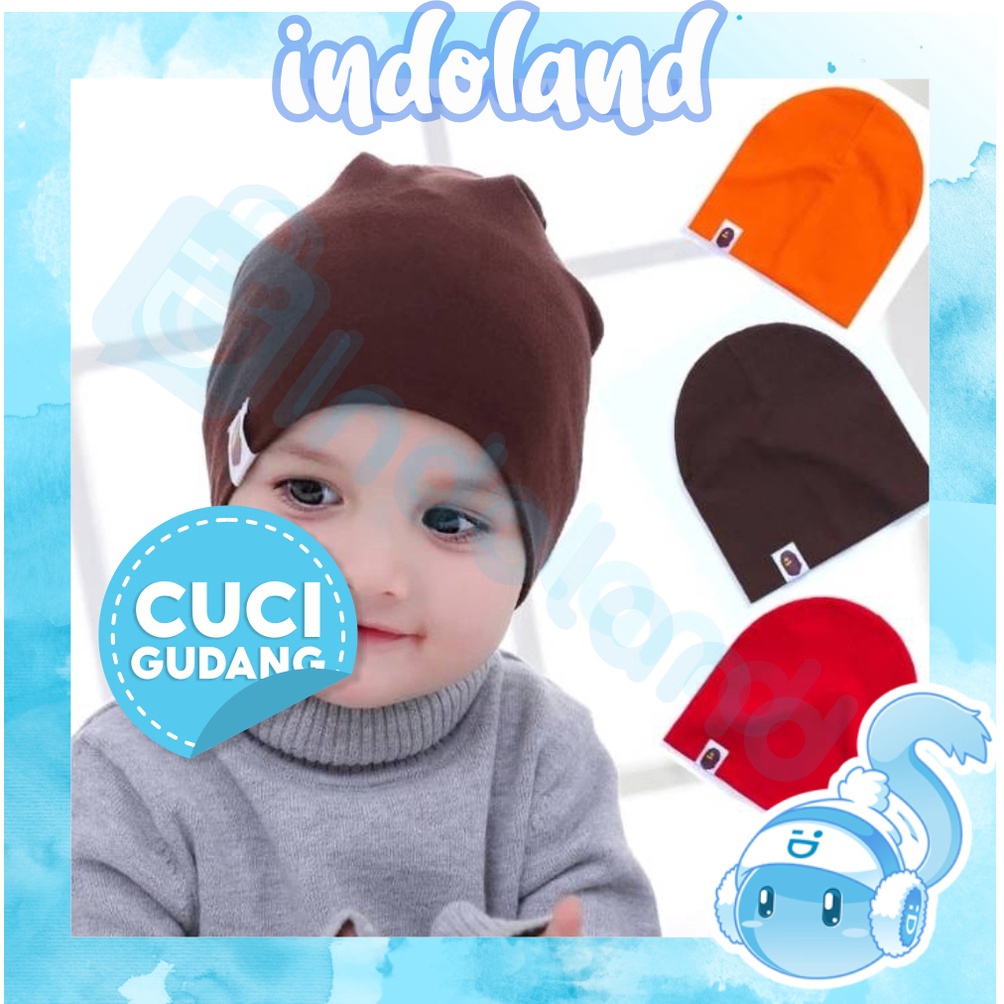 ☀ INDOLAND ☀ R312 TOPI BAYI KUPLUK ANAK COWOK CEWEK BAHAN KATUN SPANDEX HALUS LEMBUT ADEM