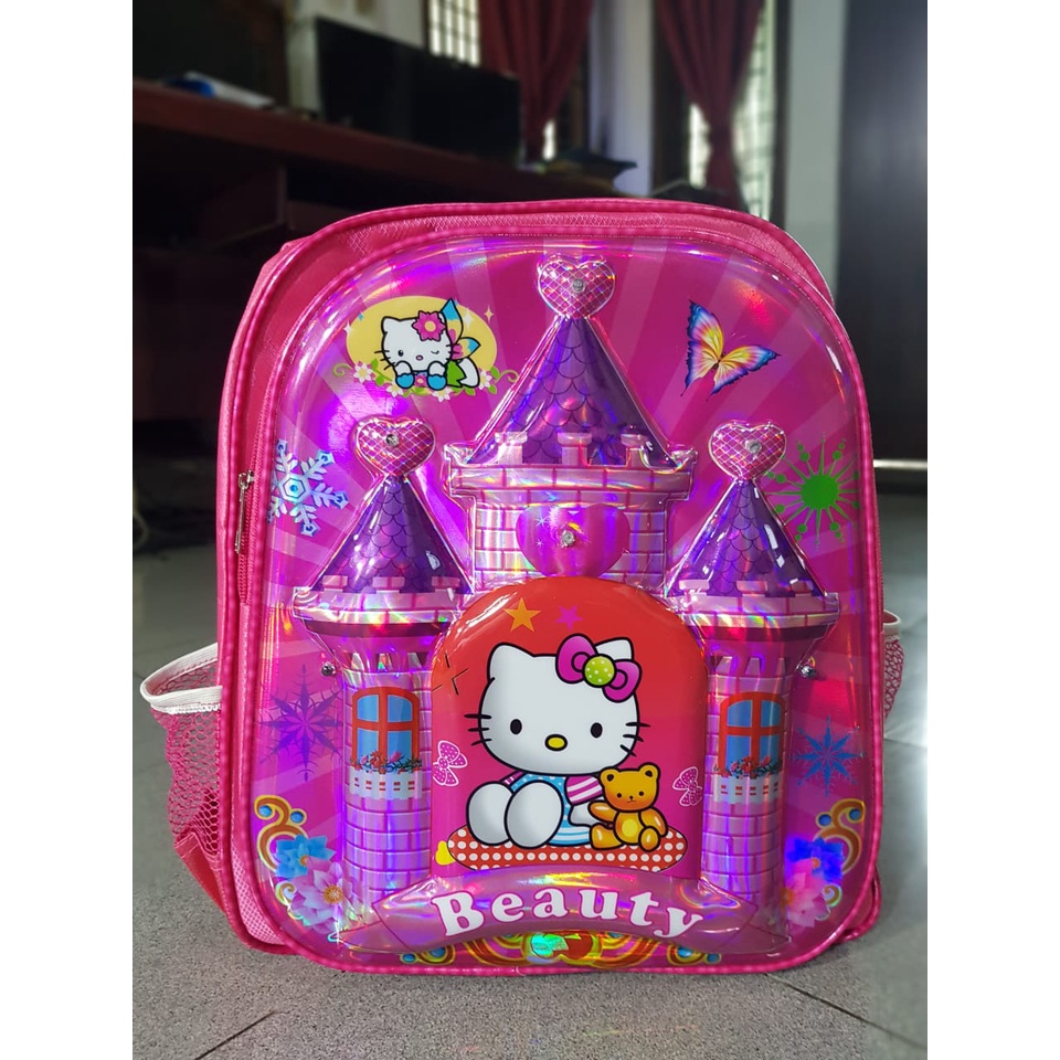 BANTING HARGA!!! 12pcs Tas Ransel Anak Embos LED [Baca Deskripsi!!!] LOL Hello Kitty Frozen Tayo Spiderman BumbleBee Robot Tas Anak Sekolah SD Termurah CAHAYA BUNDA SHOP