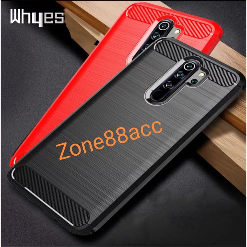 Silicon Case Redmi Note 8 Pro Softcase iPAKY Carbon Casing Cover TPU