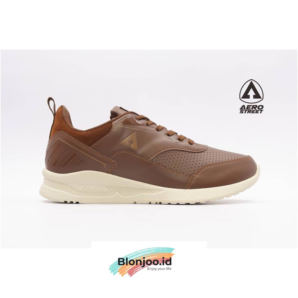 Aerostreet 39-42 Tiger Coklat - Sepatu Sneakers Casual Pria - 42
