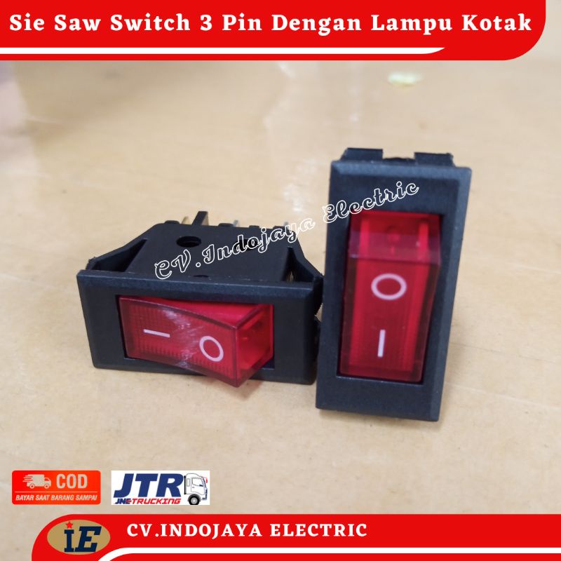 See Saw Switch 3 Pin Dengan Lampu Merah Indikator