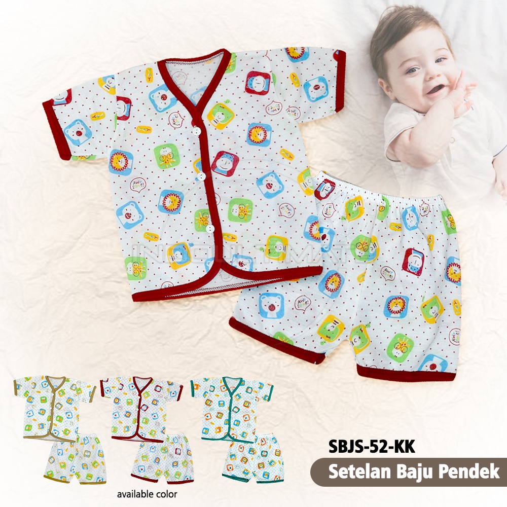 Setelan Baju Bayi + Celana Bayi Standart SBJS-52KK Baju Bayi Baru Lahir Baju Tidur Bayi Baju Harian Bayi Atasan Kaos Bayi Pakaian Bayi Celana Panjang bayi Celana Bayi Baru Lahir Perlengkapan Bayi Baru lahir Newborn