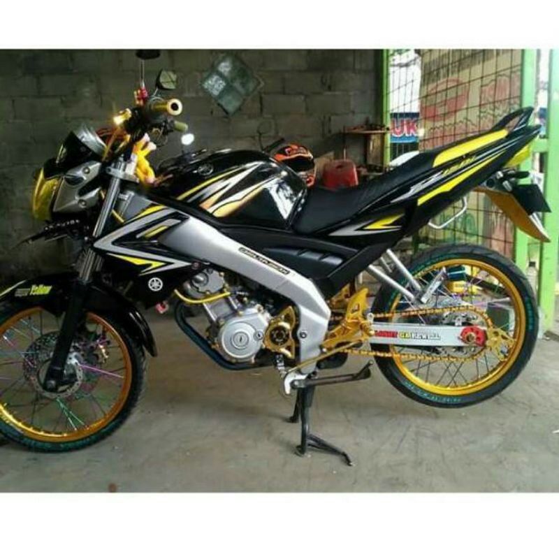 striping variasi yamaha Vixion old fz 150 abu kuning