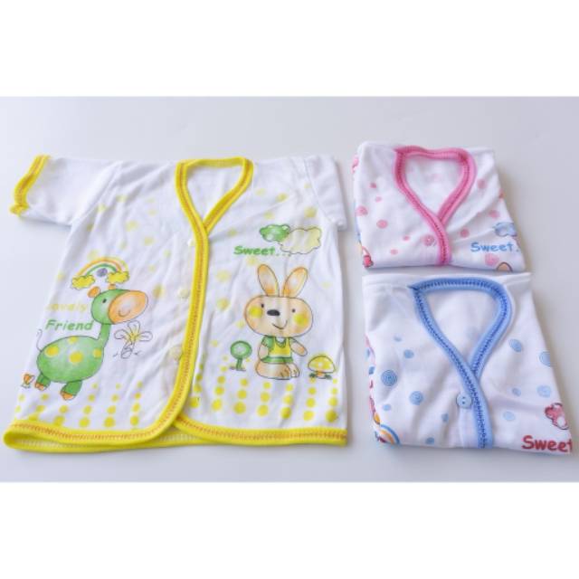 3 Pcs Baju Bayi Lengan Pendek TARA baby Size NewBorn baru lahir-2