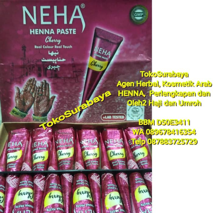 

Grosir Henna Pacar Neha Cherry (1 box) | Golecha