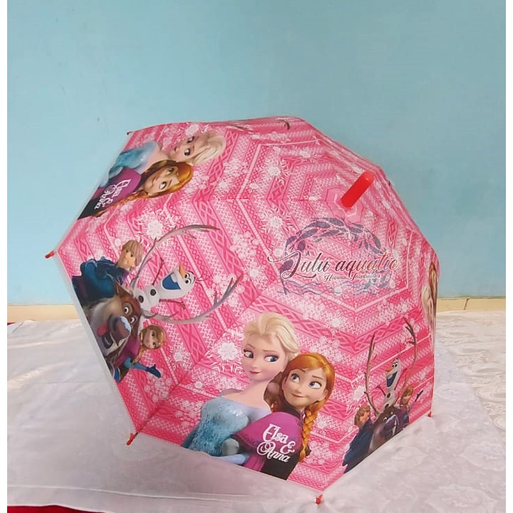 Payung anak karakter kartun princess frozen full print