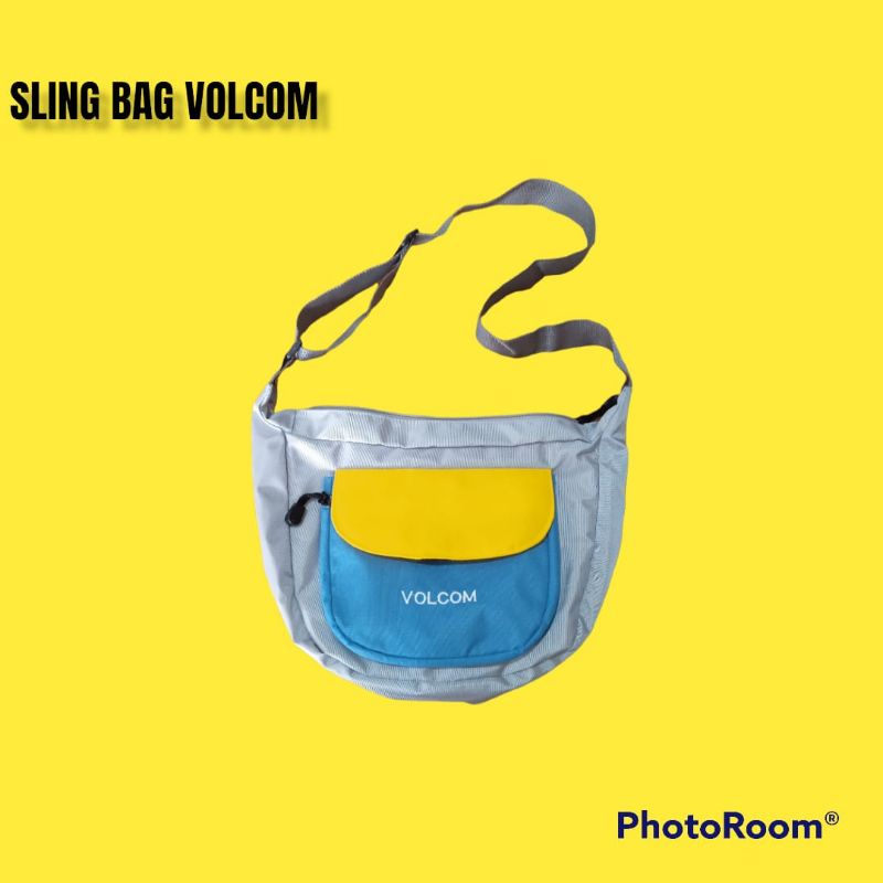 FUKU SLING BAG VOLCOM TAS SELEMPANG VOLCOM SLINGBAG VOLCOM TAS FUKU VOLCOM LOGO BORDIR