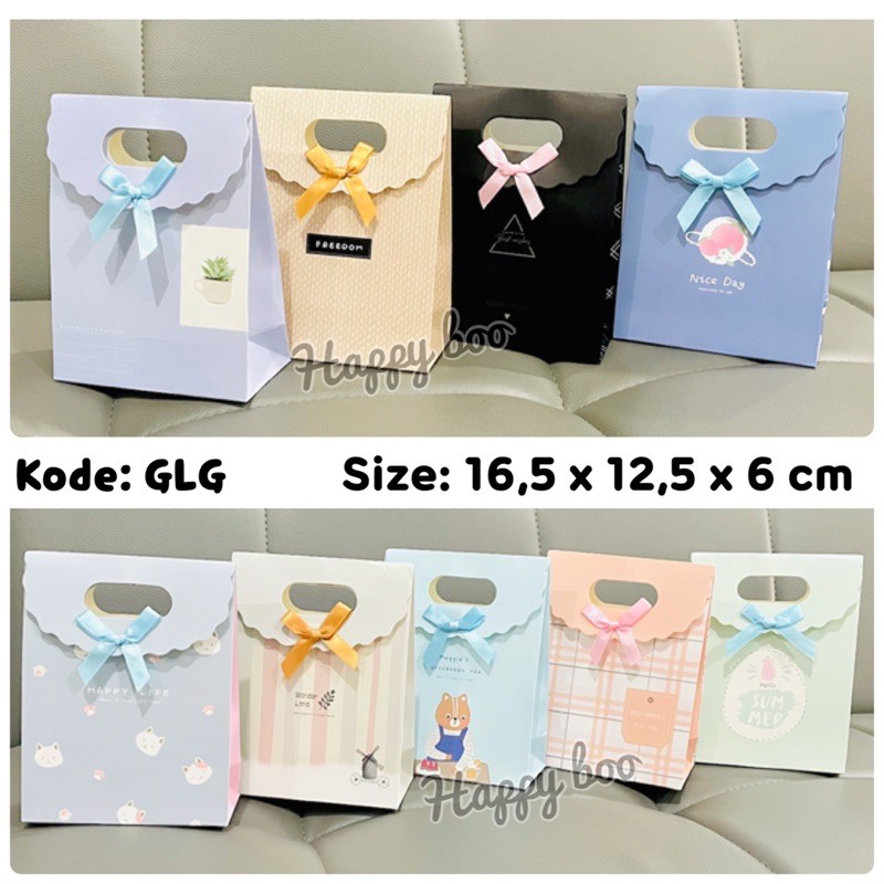 bag paper tutup small glg tas kado tas kertas bag pita kecil import goodie bag kado tas kado 16,5x12,5x6 cm