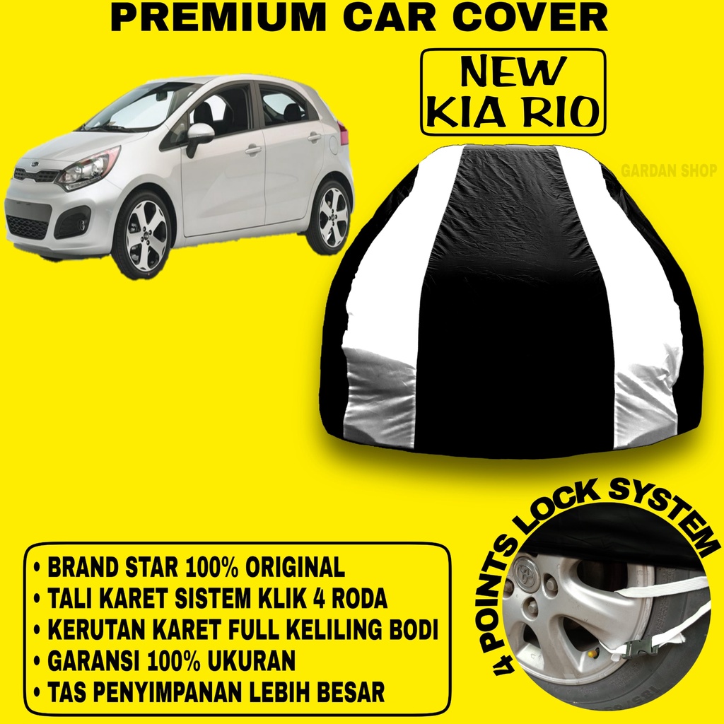 Body Cover NEW KIA RIO Sarung Strip SILVER Penutup Pelindung Bodi Mobil New Kia Rio Hatchback PREMIUM