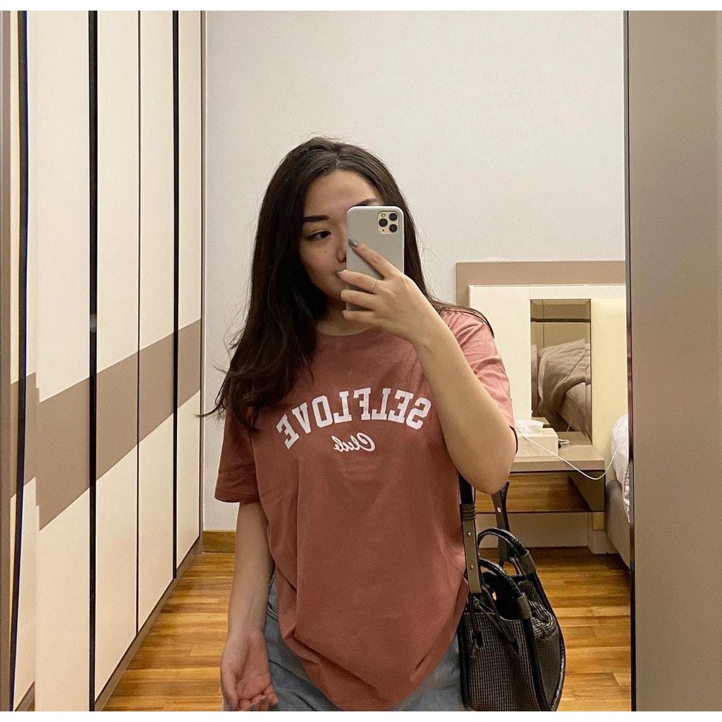 KAOS DUSTY ROSE OVERSIZE DAN ALLSIZE| BAJU TSHIRT TUMBLR TEE PINK KOREAN KOREA STYLE PENDEK WANITA CALIFORNIA SELF LOVE