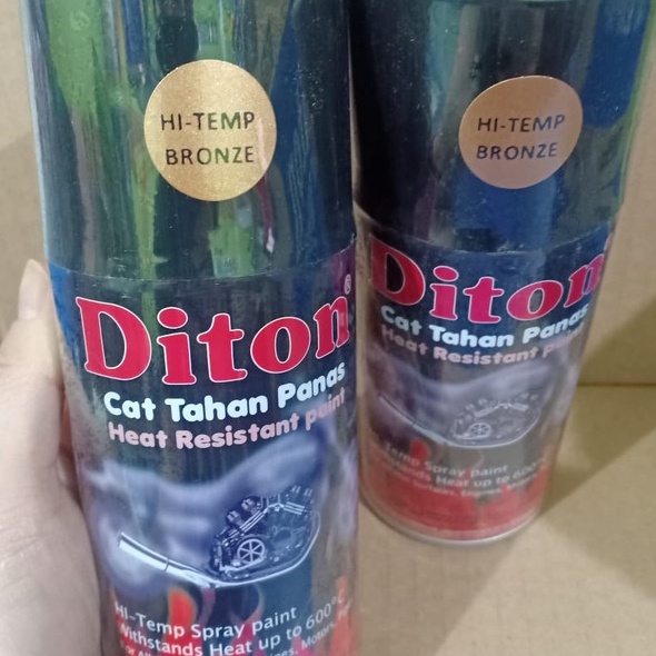 DITON HI-TEMP Cat Semprot Knalpot Tahan Panas sd 600°C Varian Hi Temp Black, Hi Temp Silver dan HiTemp Bronze (300cc)