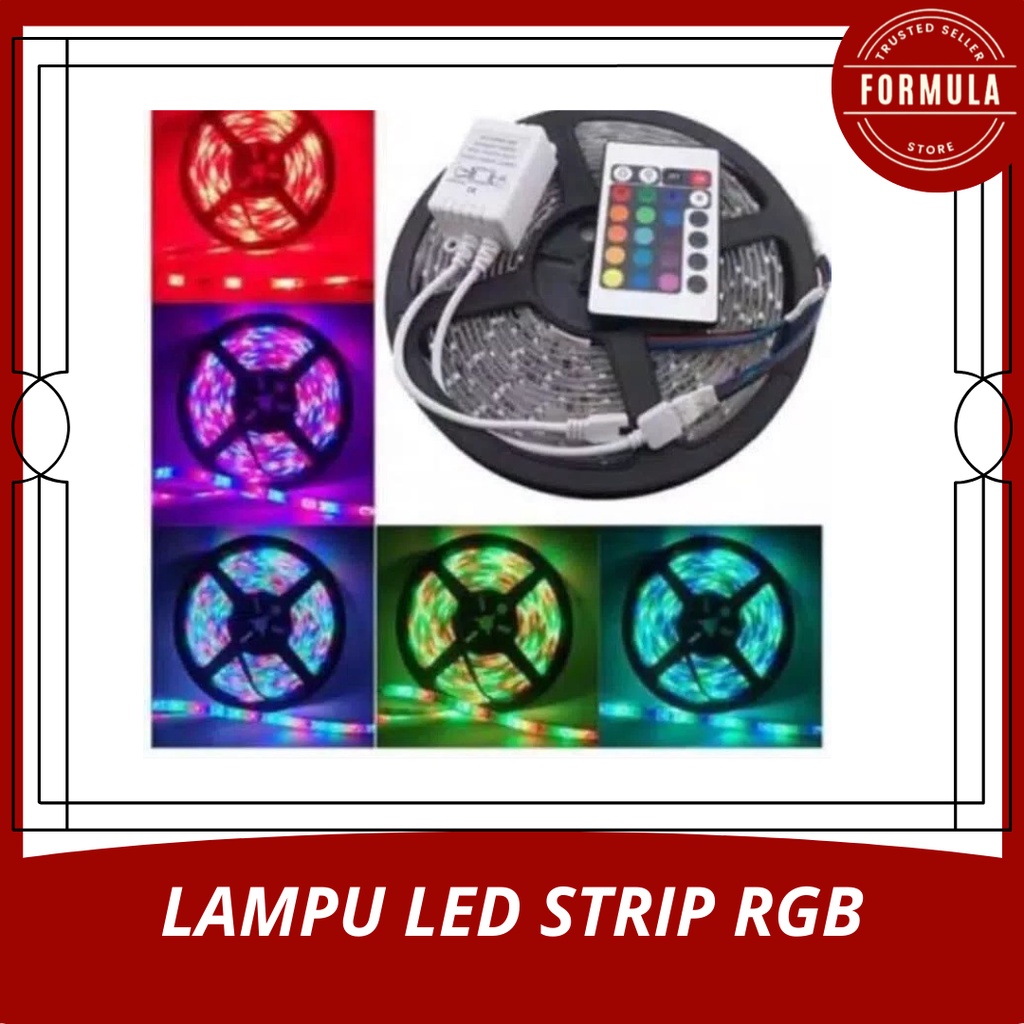 Jual LAMPU LED STRIP RGB / LAMPU STRIP WARNA WARNI 2835 IP65 5 METER AC